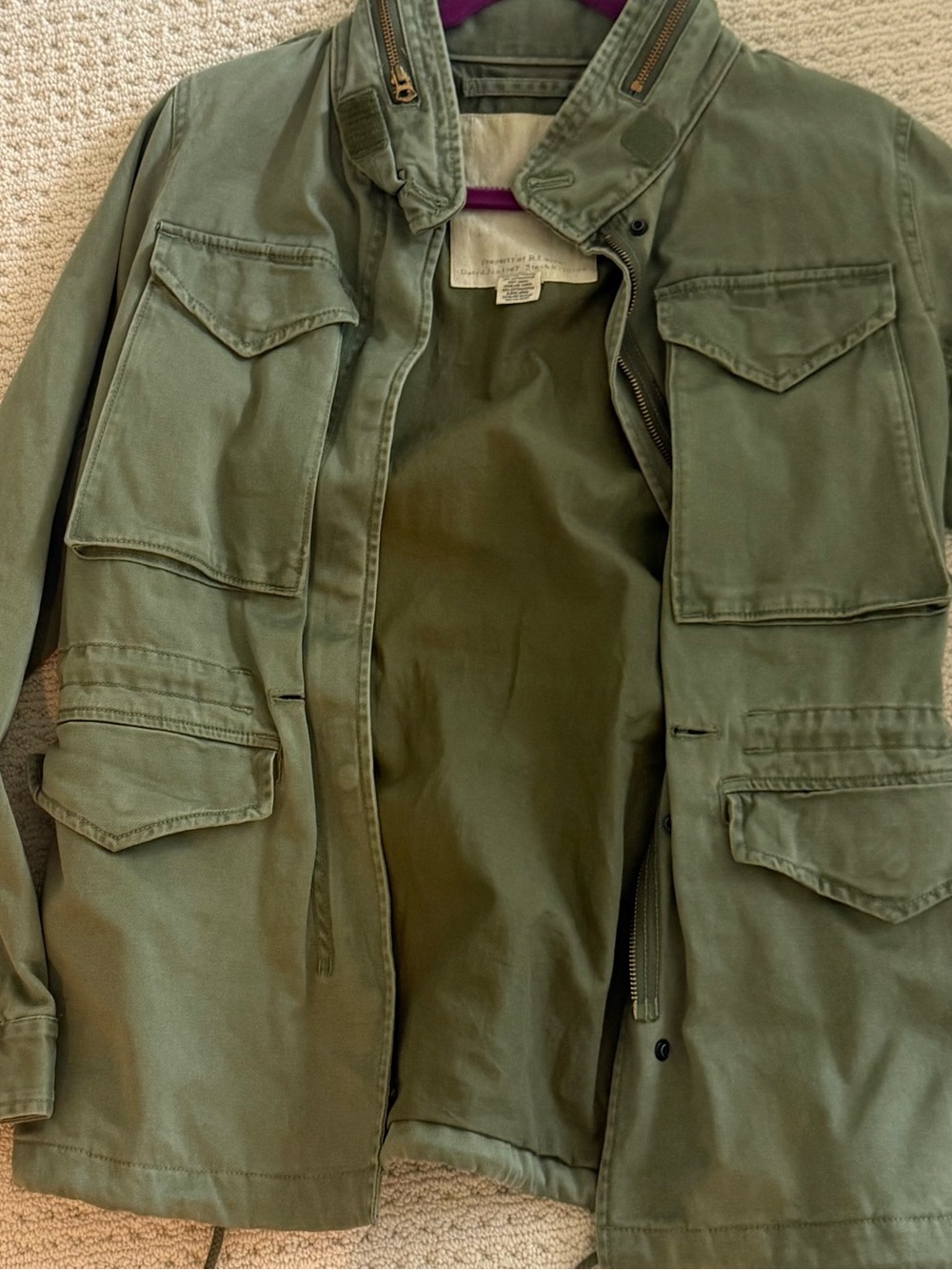 Classic Men's Olive Green Field Jacket